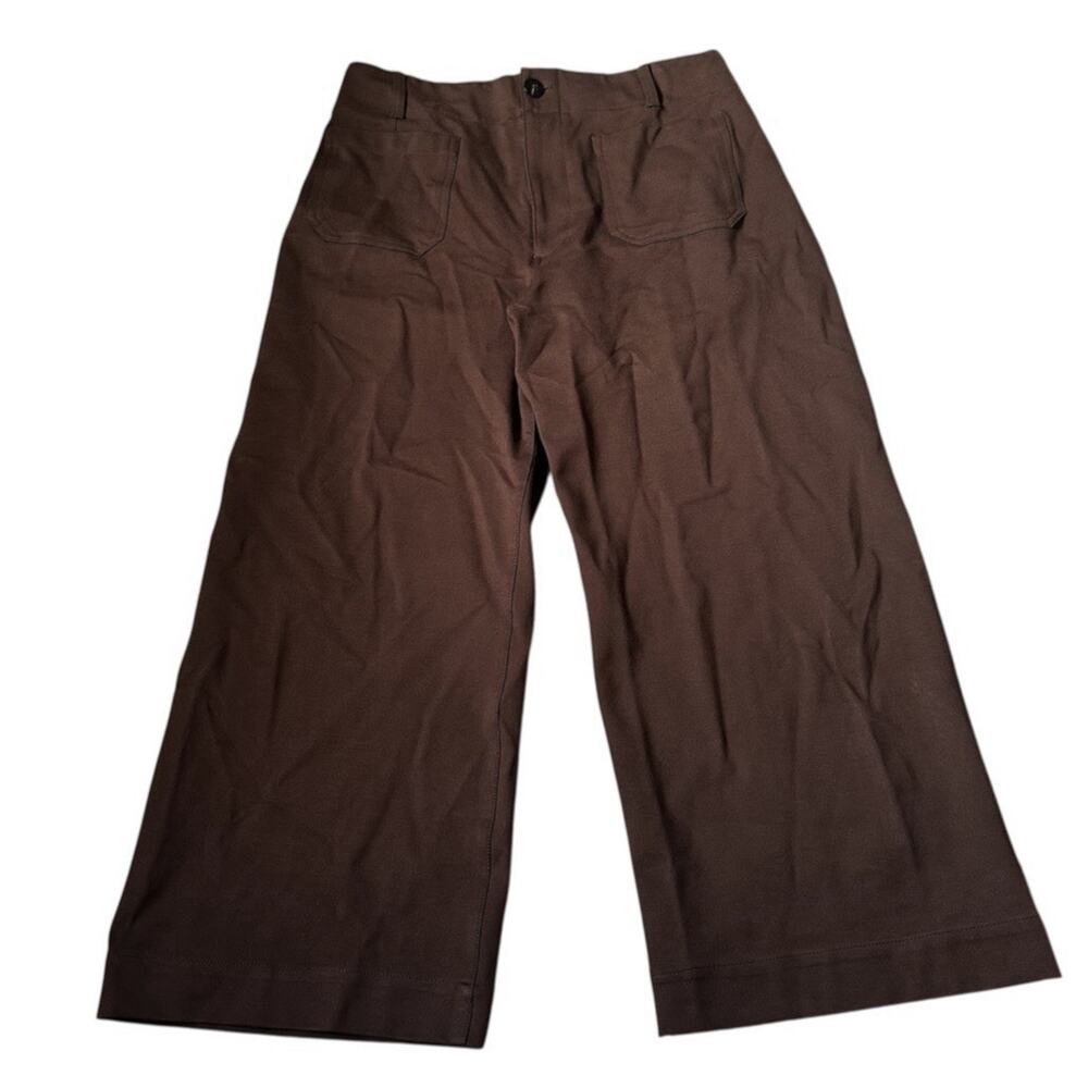 Maeve Anthropologie The Colette High-Rise Wide-Leg Pants Size 32 Brown | 29-21 - Picture 2 of 9